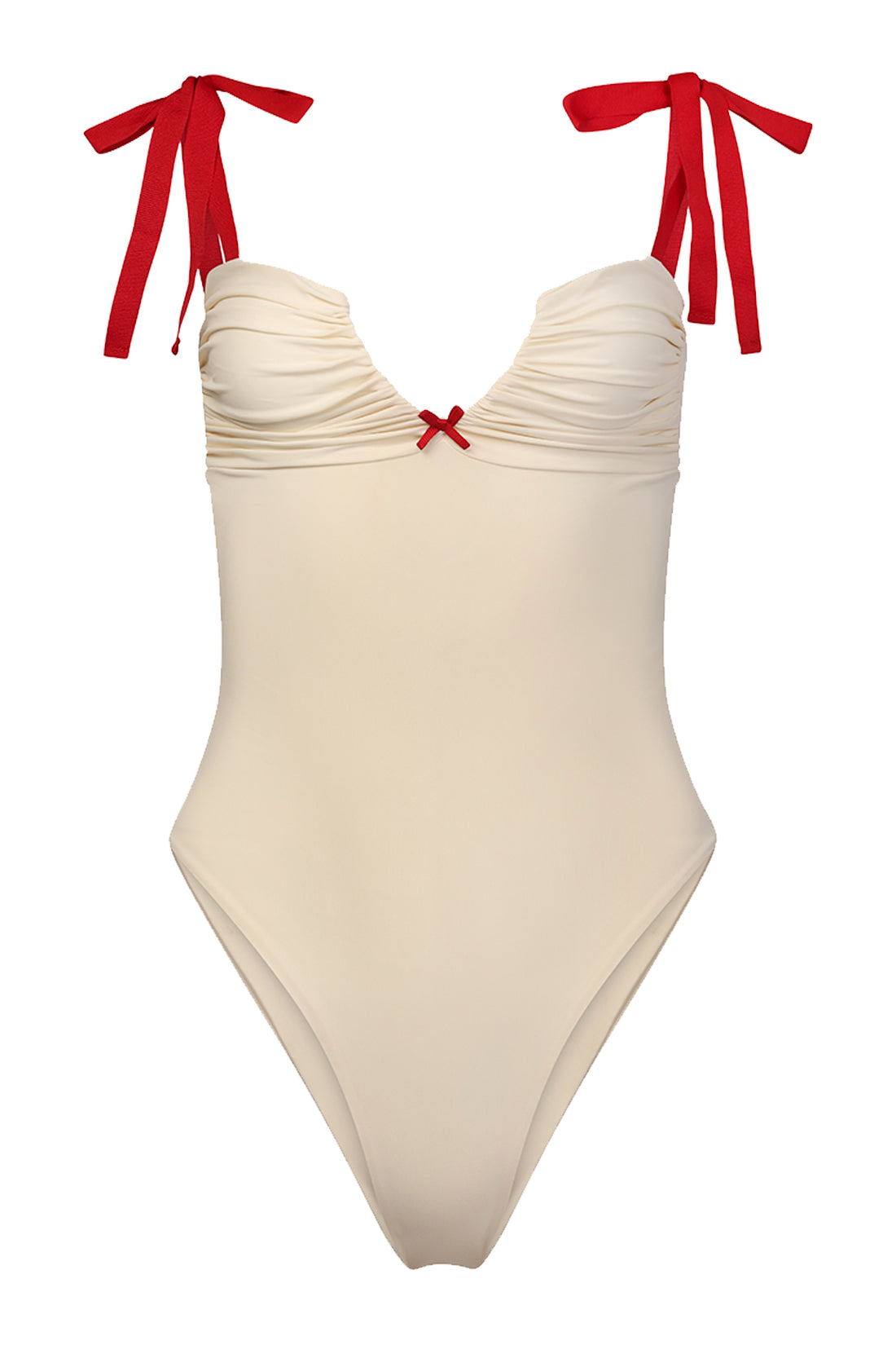 Cute Natala / Ivory Apricot Cherry Red - One Piece
