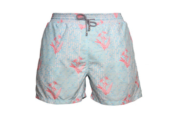 BAHAMAS Swim Shorts - Blue/Coral